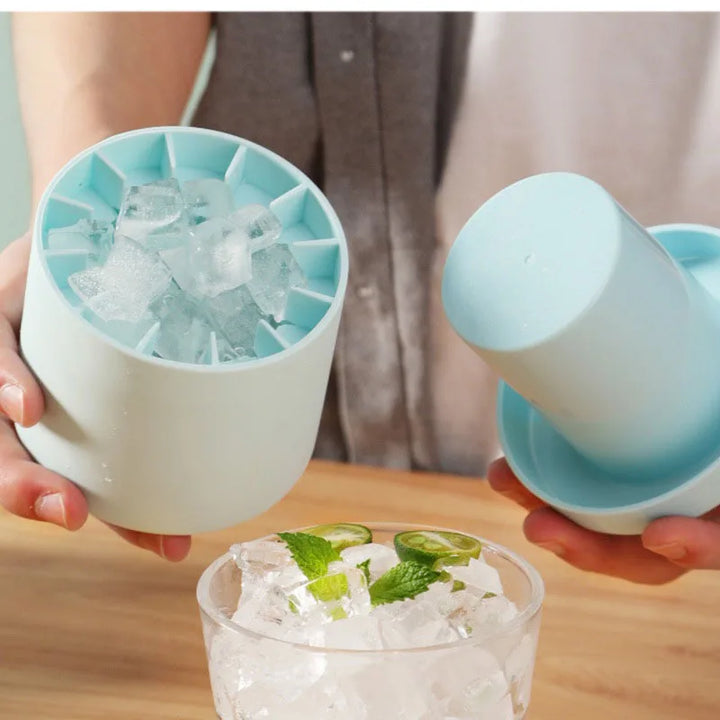 Silicone Ice Cube Mold & Bucket