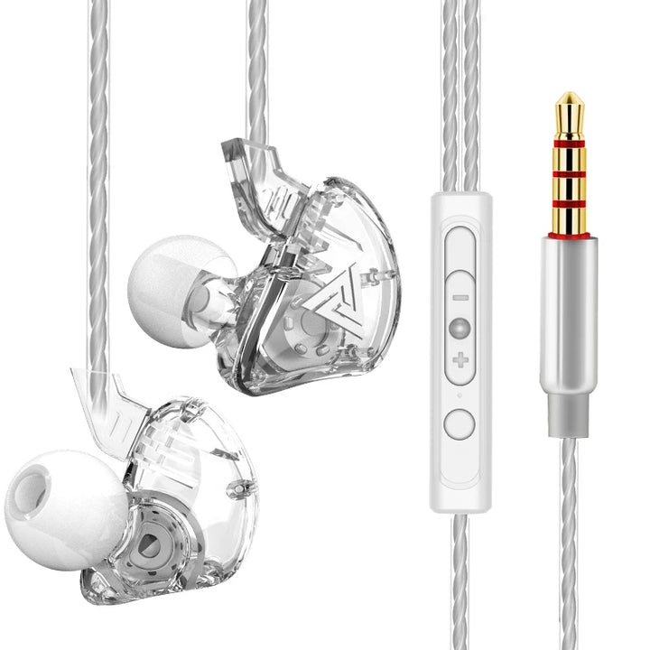 QKZ AK6 Sport Earphones with Powerful Bass – HiFi In-Ear 3.5mm with Microphone