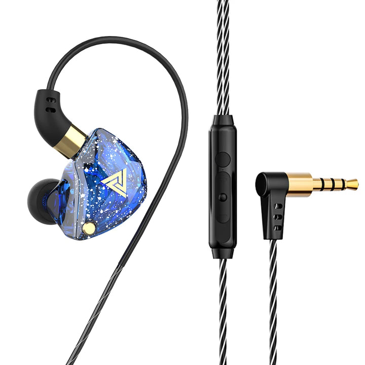 QKZ AK6 Sport Earphones with Powerful Bass – HiFi In-Ear 3.5mm with Microphone