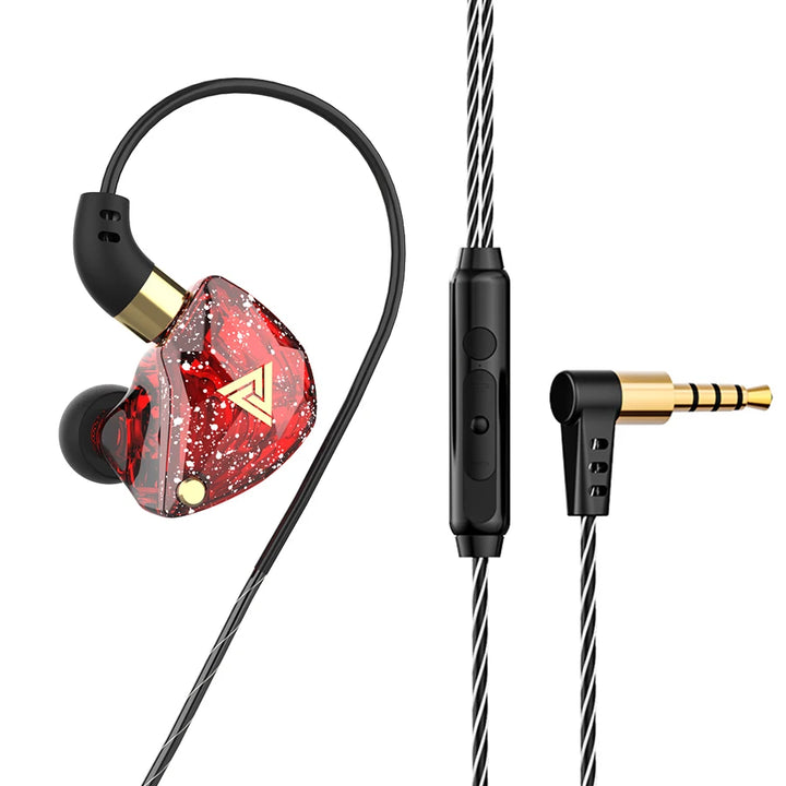 QKZ AK6 Sport Earphones with Powerful Bass – HiFi In-Ear 3.5mm with Microphone