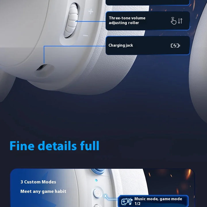 MCHOSE V9 pro Wireless Bluetooth Headset with Three Mode Microphone Noise Reduction Dynamic Sound Low Delay Office And Gaming