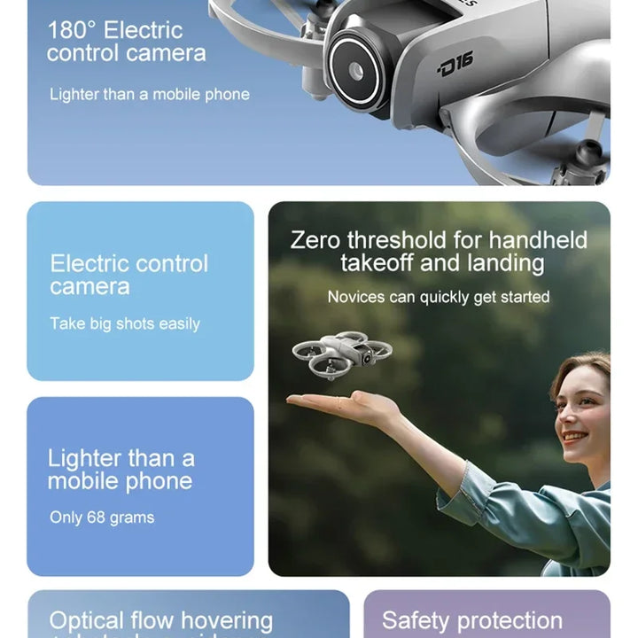 Xiaomi D16 Professional Mini Drone – 8K Camera, GPS Tracking & Brushless Motor