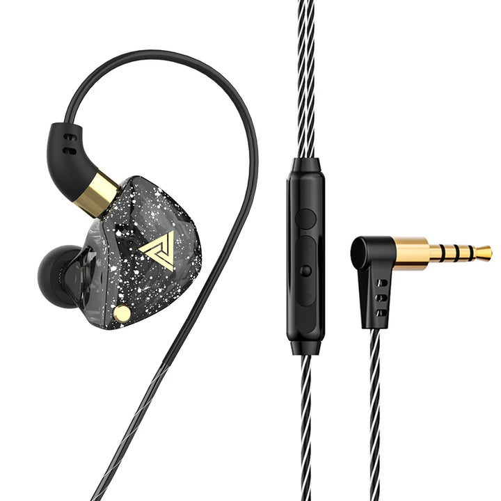 QKZ AK6 Sport Earphones with Powerful Bass – HiFi In-Ear 3.5mm with Microphone