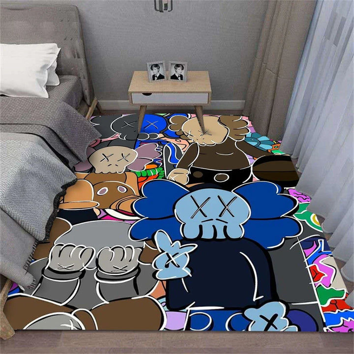 MINISO Cute Cartoon Bear Rug – Soft Non-Slip Floor Mat for Bedroom & Living Room
