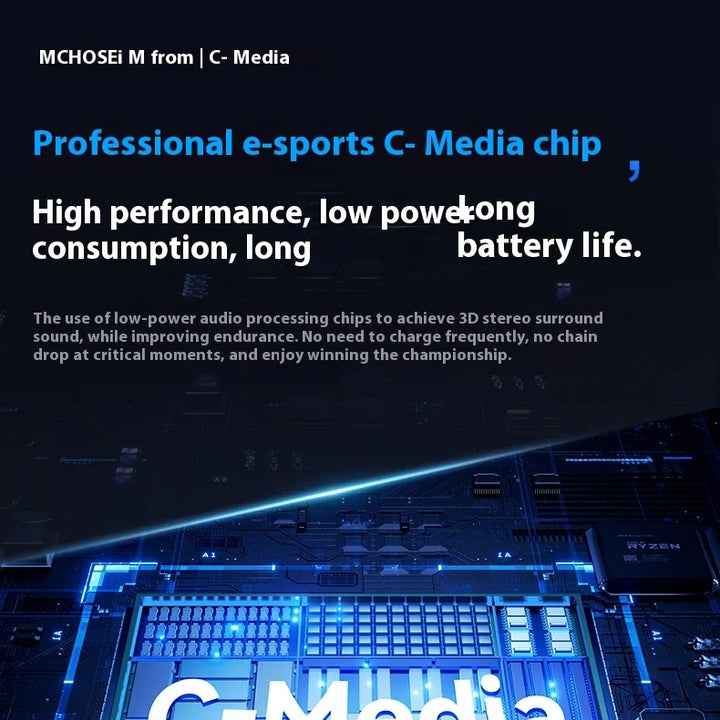 MCHOSE V9 pro Wireless Bluetooth Headset with Three Mode Microphone Noise Reduction Dynamic Sound Low Delay Office And Gaming