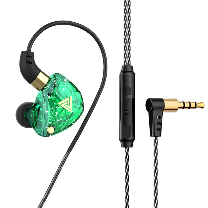QKZ AK6 Sport Earphones with Powerful Bass – HiFi In-Ear 3.5mm with Microphone