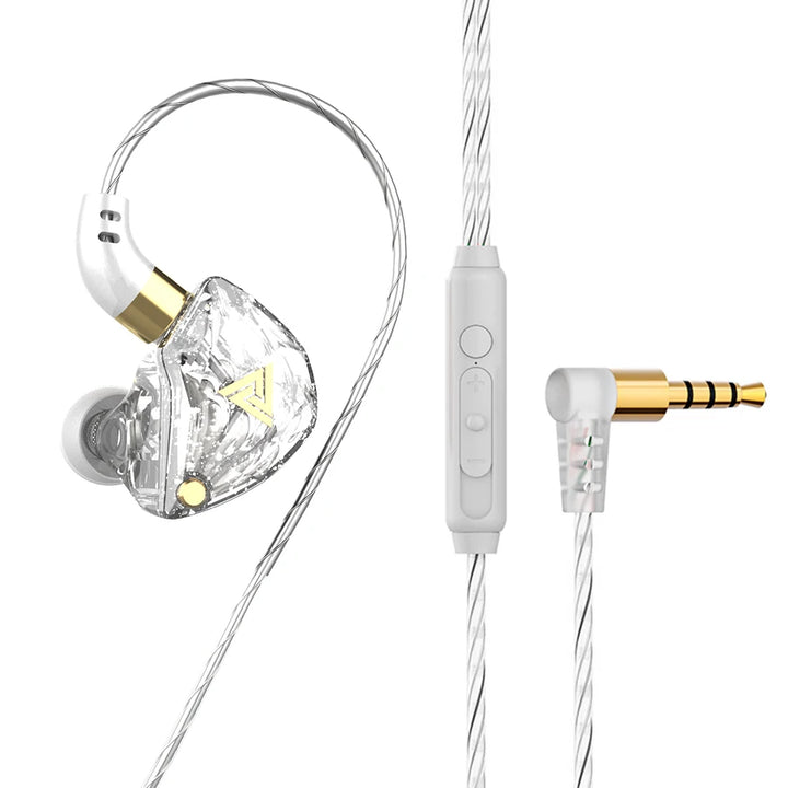 QKZ AK6 Sport Earphones with Powerful Bass – HiFi In-Ear 3.5mm with Microphone