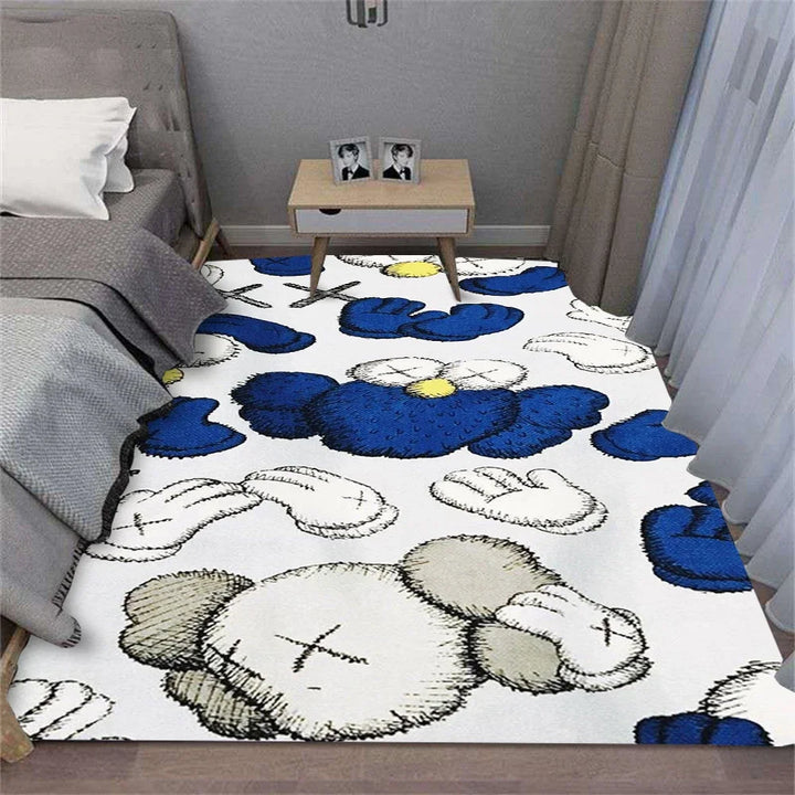 MINISO Cute Cartoon Bear Rug – Soft Non-Slip Floor Mat for Bedroom & Living Room
