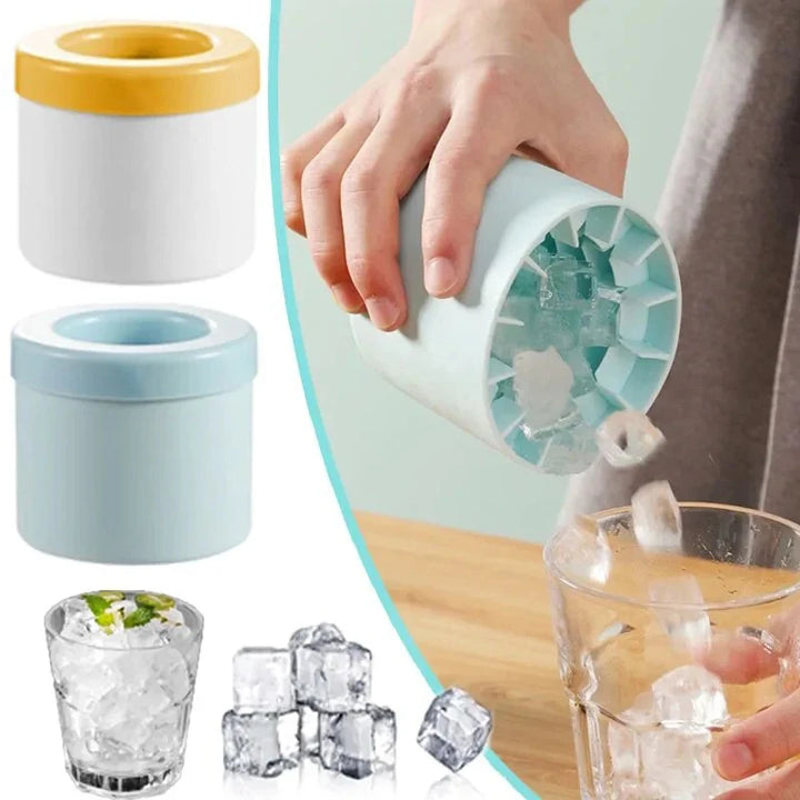 Silicone Ice Cube Mold & Bucket