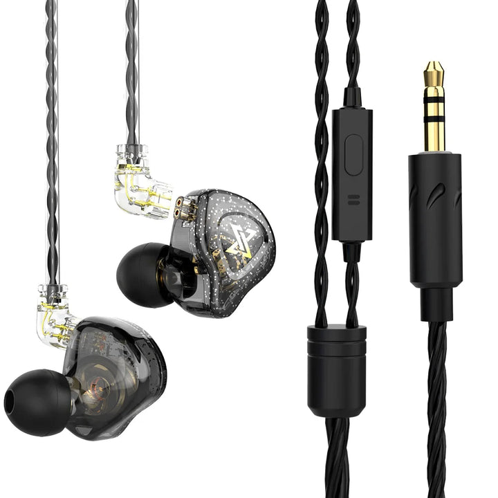 QKZ AK6 Sport Earphones with Powerful Bass – HiFi In-Ear 3.5mm with Microphone