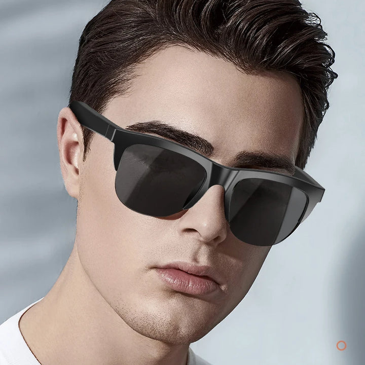 Touch Based Intelligent Bluetooth Glasses with Bone Conduction For Outdoor Sports Calls Sunglasses Business Wireless Headphones
