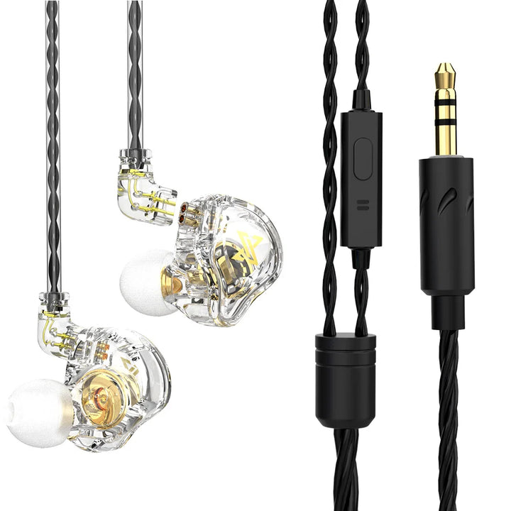 QKZ AK6 Sport Earphones with Powerful Bass – HiFi In-Ear 3.5mm with Microphone