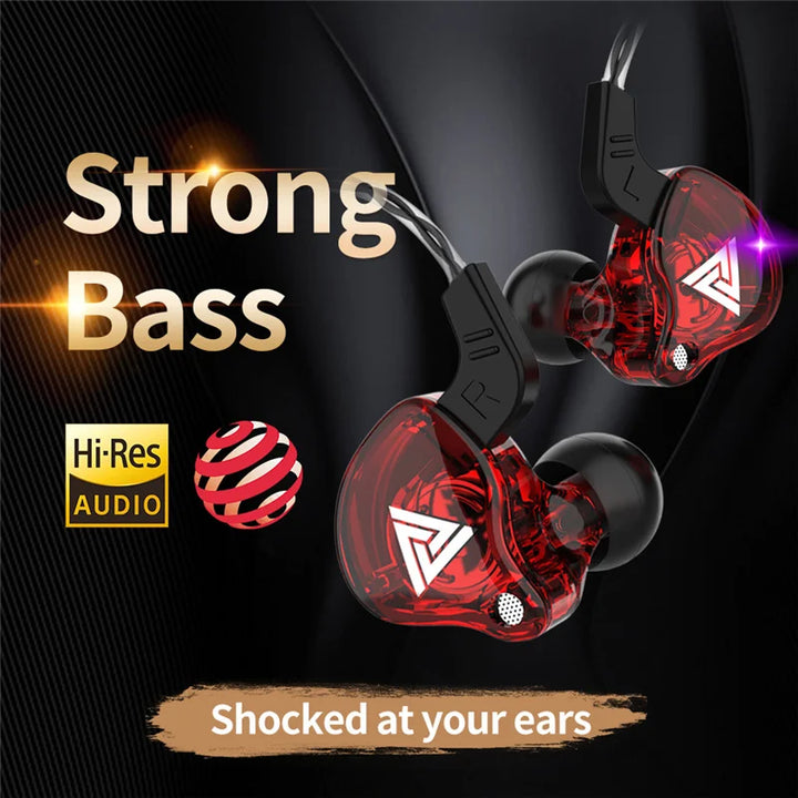 QKZ AK6 Sport Earphones with Powerful Bass – HiFi In-Ear 3.5mm with Microphone
