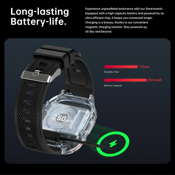 Outdoor Smart Watch Men 2.19" Screen 3AT Waterproof Watches Bluetooth Call Ai Voice Sport Smartwatch For Android Xiaomi IOS