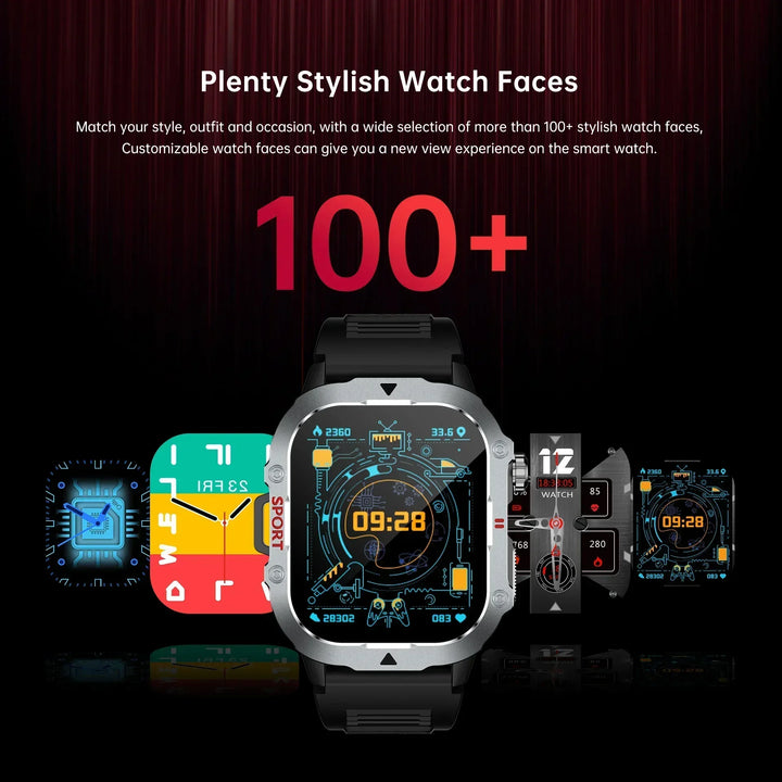 Outdoor Smart Watch Men 2.19" Screen 3AT Waterproof Watches Bluetooth Call Ai Voice Sport Smartwatch For Android Xiaomi IOS