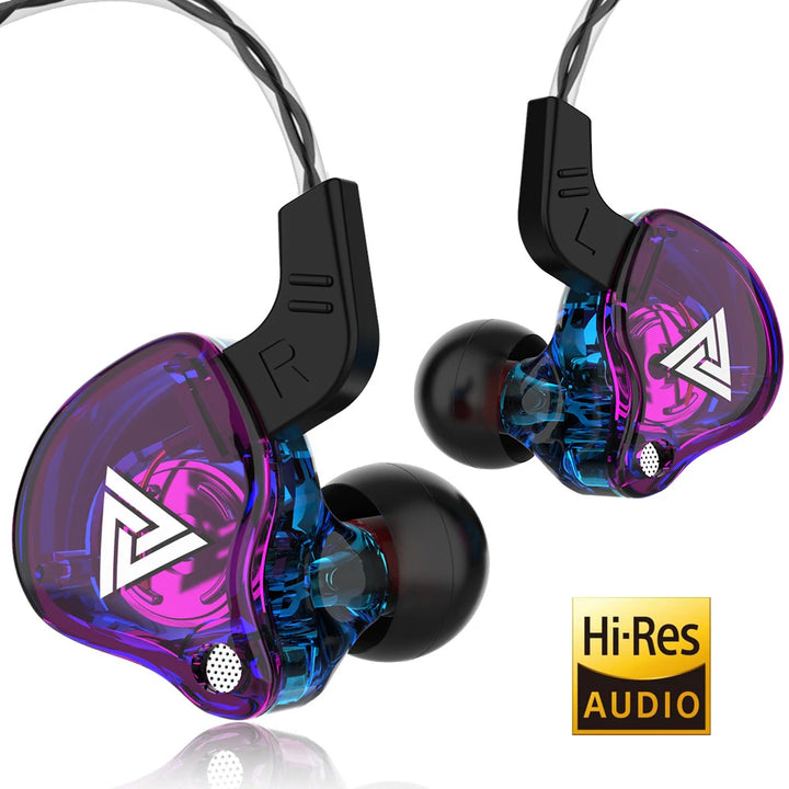 QKZ AK6 Sport Earphones with Powerful Bass – HiFi In-Ear 3.5mm with Microphone