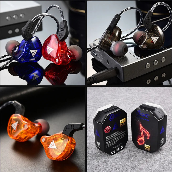 QKZ AK6 Sport Earphones with Powerful Bass – HiFi In-Ear 3.5mm with Microphone