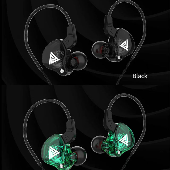 QKZ AK6 Sport Earphones with Powerful Bass – HiFi In-Ear 3.5mm with Microphone