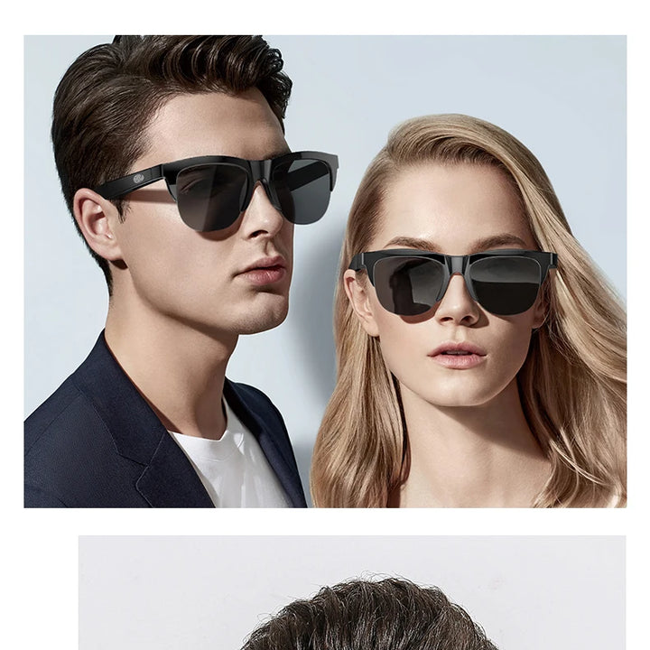 Touch Based Intelligent Bluetooth Glasses with Bone Conduction For Outdoor Sports Calls Sunglasses Business Wireless Headphones