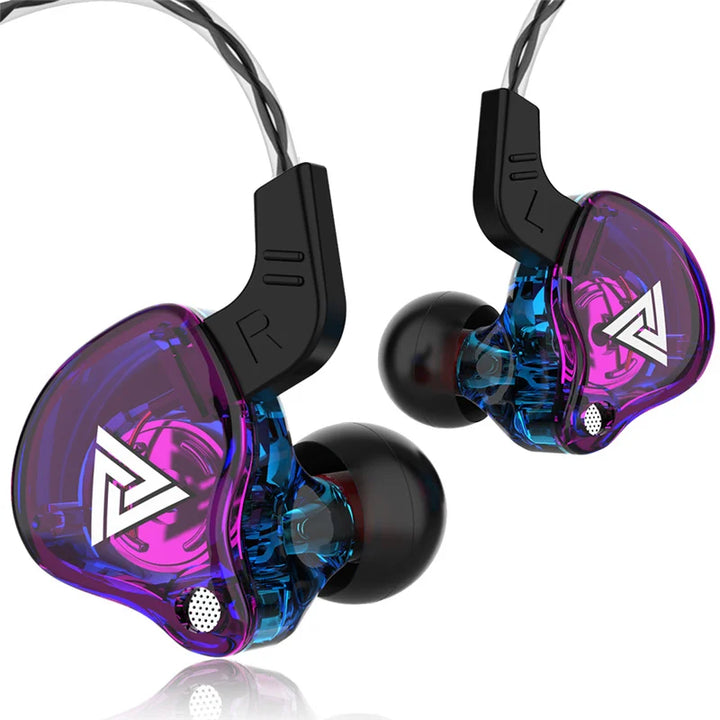 QKZ AK6 Sport Earphones with Powerful Bass – HiFi In-Ear 3.5mm with Microphone